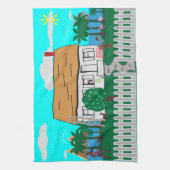 Das Leben am Strand Geschirrtuch (Vertikal)