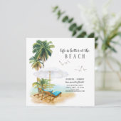 Das Leben am Strand ist besser Ankündigung (Stehend Vorderseite)