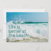 Das Leben am Strand ist besser Ankündigung (Vorderseite)