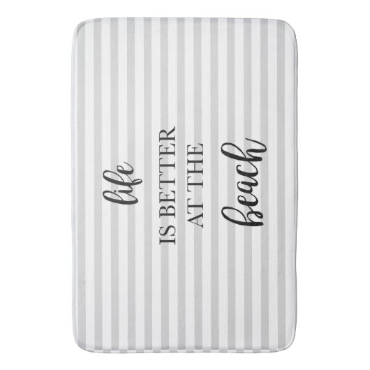 Das Leben am Strand ist besser Badematte (Vorderseite Vertikal)