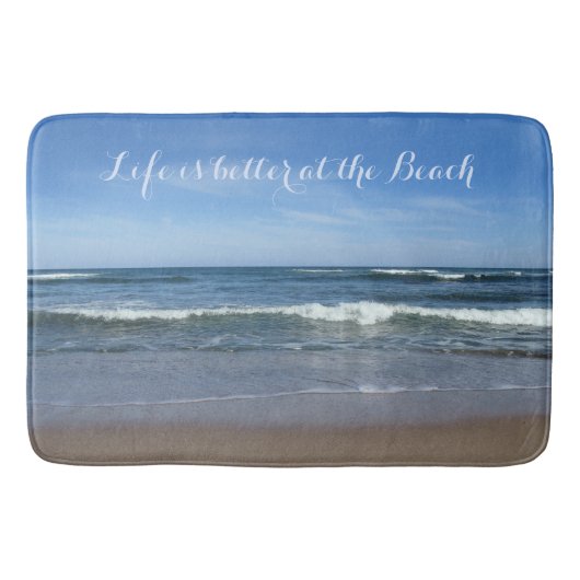 Das Leben am Strand ist besser Badematte (Vorderseite)