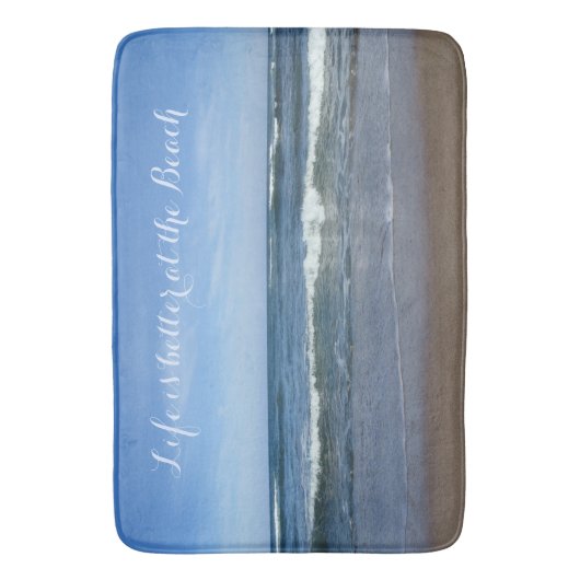 Das Leben am Strand ist besser Badematte (Vorderseite Vertikal)