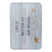 Das Leben am Strand ist besser Badematte (Vorderseite Vertikal)