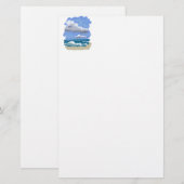 Das Leben am Strand ist besser Briefpapier (Vorne/Hinten)