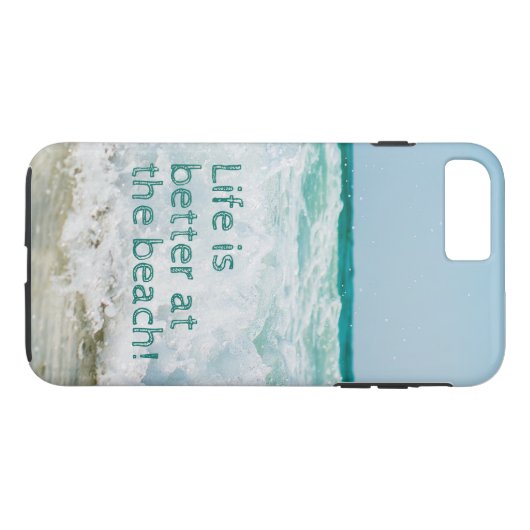 Das Leben am Strand ist besser Case-Mate iPhone Hülle (Rückseite (Horizontal))