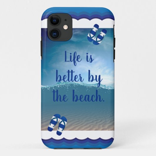 Das Leben am Strand ist besser Case-Mate iPhone Hülle (Rückseite)