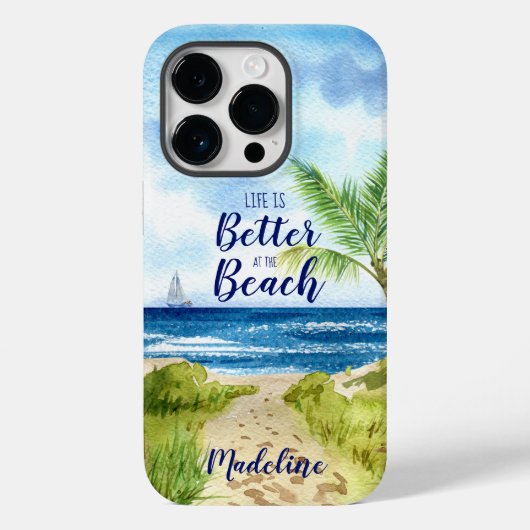 Das Leben am Strand ist besser Case-Mate iPhone Hülle (Rückseite)