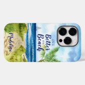 Das Leben am Strand ist besser Case-Mate iPhone Hülle (Rückseite (Horizontal))