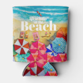 Das Leben am Strand ist besser Dosenkühler (Vorderseite)