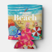 Das Leben am Strand ist besser Dosenkühler (Rückseite)