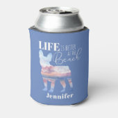 Das Leben am Strand ist besser Dosenkühler (Kanne Rückseite)