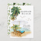Das Leben am Strand ist besser Einladung (Vorne/Hinten)