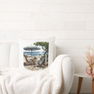 Das Leben am Strand ist besser - Entspannen Sie am Kissen