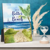 Das Leben am Strand ist besser Fotoplatte (Seite)