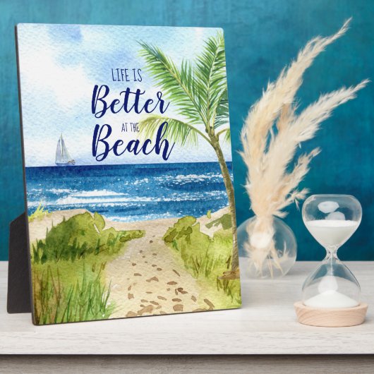 Das Leben am Strand ist besser Fotoplatte (Seite)