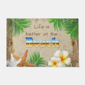Das Leben am Strand ist besser Fußmatte (Vorderseite)