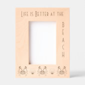Das Leben am Strand ist besser Geätzte Rahmen (Vorderseite)