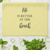 Das Leben am Strand ist besser Geschirrtuch (Gefaltet)