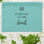 Das Leben am Strand ist besser Geschirrtuch (Gefaltet)