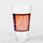 Das Leben am Strand ist besser Glas (Vorderseite)