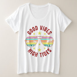 Das Leben am Strand ist besser Große Größe T-Shirt