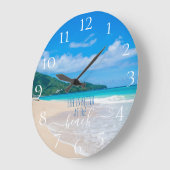 Das Leben am Strand ist besser Große Wanduhr (Winkel)