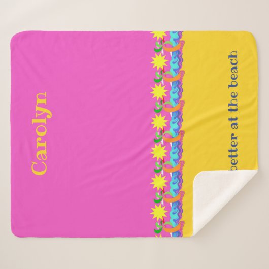 Das Leben am Strand ist besser, Ihr Name, Sherpadecke (Vorderseite (Horizontal))