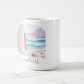 Das Leben am Strand ist besser Kaffeetasse (Vorderseite Links)