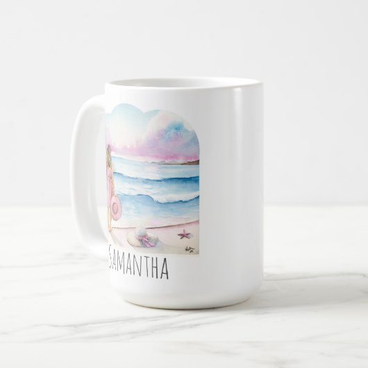 Das Leben am Strand ist besser Kaffeetasse (Vorderseite Links)