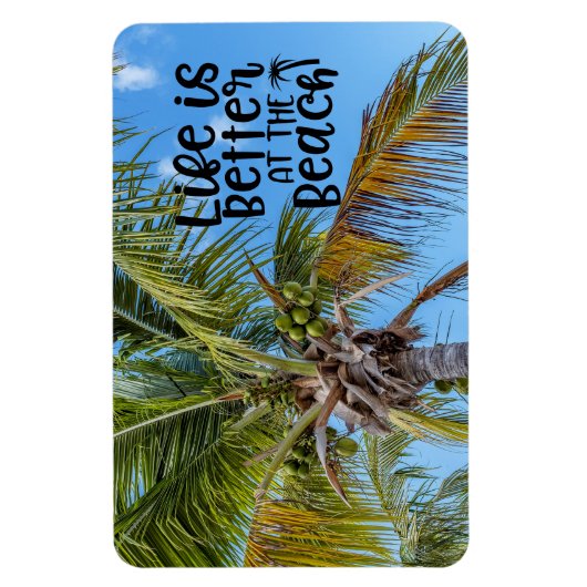 Das Leben am Strand ist besser Magnet (Vertikal)