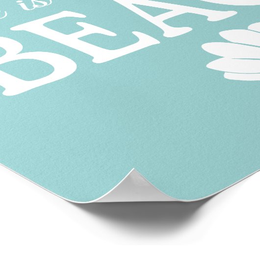 Das Leben am Strand ist besser Poster (Ecke)