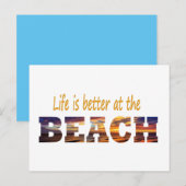 Das Leben am Strand ist besser Postkarte (Vorne/Hinten)