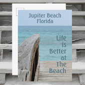 Das Leben am Strand ist besser. Postkarte
