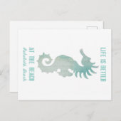 Das Leben am Strand ist besser. Postkarte (Vorne/Hinten)