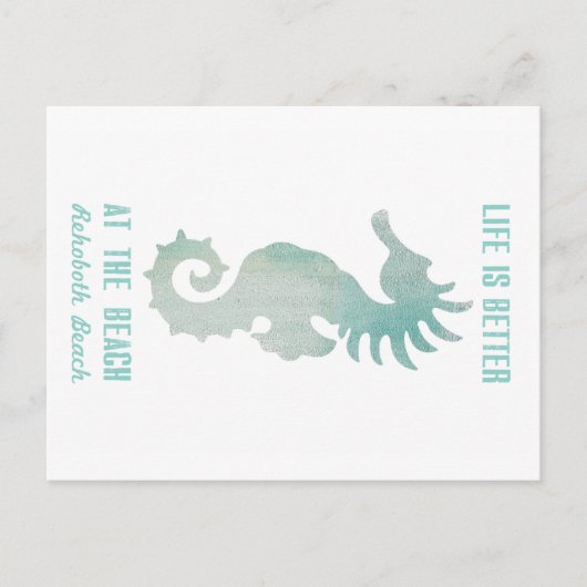 Das Leben am Strand ist besser. Postkarte (Vorderseite)