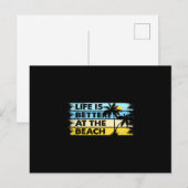 Das Leben am Strand ist besser Postkarte (Vorne/Hinten)