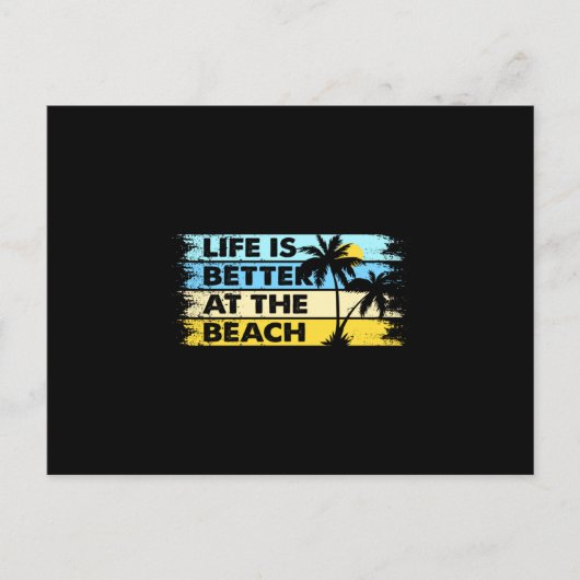 Das Leben am Strand ist besser Postkarte (Vorderseite)