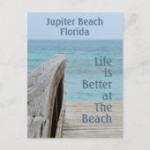Das Leben am Strand ist besser. Postkarte (Vorderseite)