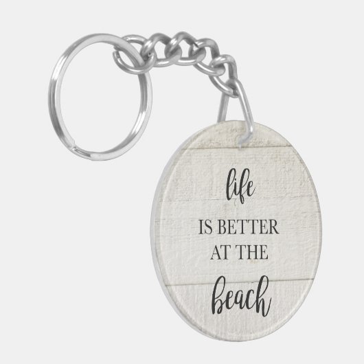 Das Leben am Strand ist besser Schlüsselanhänger (Vorderseite links)