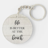 Das Leben am Strand ist besser Schlüsselanhänger (Rückseite)