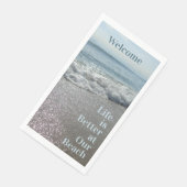 Das Leben am Strand ist besser Serviette (Ecke)