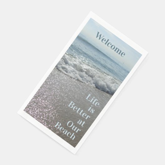 Das Leben am Strand ist besser Serviette (Ecke)