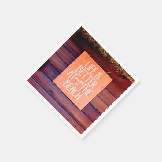 Das Leben am Strand ist besser Serviette (Ecke)