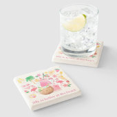 Das Leben am Strand ist besser Steinuntersetzer (Seitenansicht)