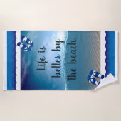 Das Leben am Strand ist besser Strandtuch (Vorderseite)