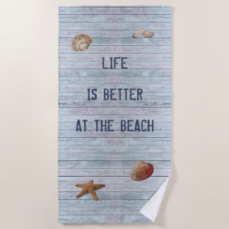 Das Leben am Strand ist besser Strandtuch