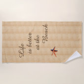 Das Leben am Strand ist besser Strandtuch (Vorderseite)