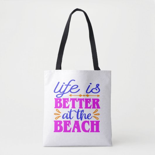 Das Leben am Strand ist besser Tasche (Vorderseite)