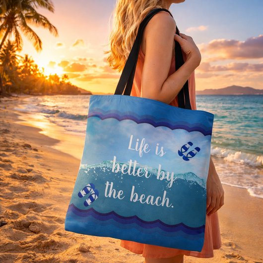 Das Leben am Strand ist besser Tasche