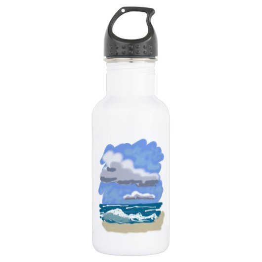 Das Leben am Strand ist besser Trinkflasche (Vorderseite)